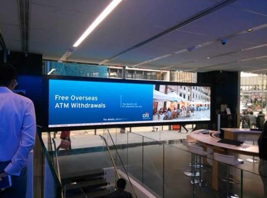 利亞德“背靠背”LED雙屏進駐花旗銀行香港中環(huán)