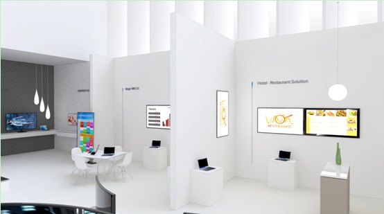 充滿藝術(shù)氣息的三星“酒店天堂”展區(qū)