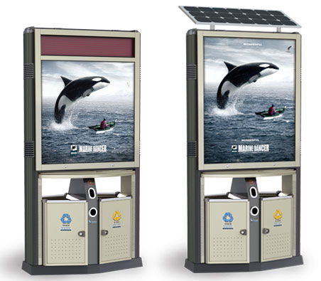 正確保養(yǎng)不銹鋼廣告垃圾箱