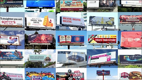 Clear Channel Outdoor的一系列廣告牌