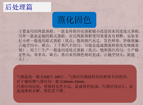 數(shù)碼紡織印花前后工藝培訓