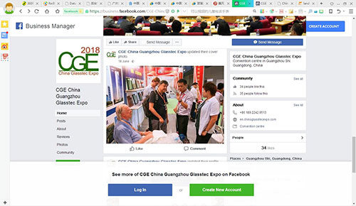 海外推廣再發(fā)力-廣州國際玻璃展Facebook推廣全球開啟