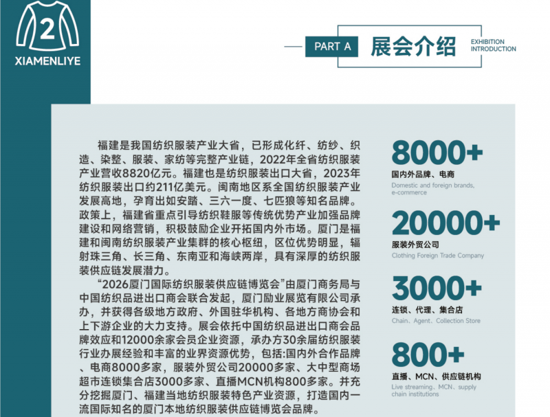2026廈門國際紡織服裝供應(yīng)鏈博覽會