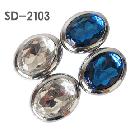 SD-2103汽車用品批發(fā)車用鉆石貼時尚精美汽車裝飾貼藍/銀鉆車身貼