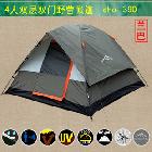 戶外防暴雨野營帳篷 4人雙層超防水壓膠露營帳篷 全網(wǎng)熱銷帳篷