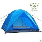 盛源正品戶外3-4人雙層雙開門壓膠防雨野營帳篷 多人露營帳篷