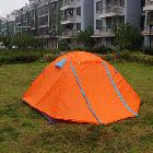 【廠家直供】3-4人鋁桿帳篷 雙層雙門 210T格子布 PU3000