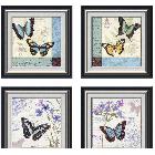DF-5063-3黑金雙框  廠家獨(dú)家批發(fā)普羅旺斯精美蝴蝶壁畫掛畫