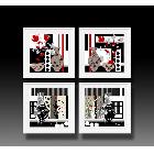 DF6010  廠家熱銷！簡(jiǎn)約抽象有框畫！墻面白搭！