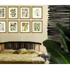 DF6070   PS仿實木框 美克美家植物草本掛畫壁畫裝飾畫