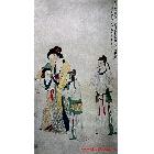 供應(yīng)張大千“貴妃扶醉圖”中國風壁畫