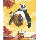 廠家直銷批發(fā)40*50 功夫熊貓數(shù)字油畫