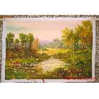 現(xiàn)貨油畫 60x90cm  油畫  抽象 印象風(fēng)景  批發(fā) 刀花 人物_1