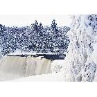 廠家直銷北國雪景噴繪畫，電腦噴繪高清仿真油畫，雪景風(fēng)景油畫