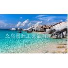 熱帶海邊別墅風景油畫，電腦噴繪仿真油畫海景自然風景油畫17899
