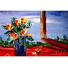 大芬村油畫批發(fā)，深圳油畫批發(fā)，裝飾畫廠家直銷 花卉刀畫批發(fā)