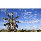 大風(fēng)車噴繪仿真油畫，電腦噴繪高清畫質(zhì)，家居室內(nèi)裝飾油畫18087