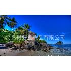 三亞海灘仿真油畫，高清現(xiàn)代電腦噴繪自然海景油畫廠家直銷17894