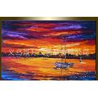 絢麗夕陽風(fēng)景油畫，映像派抽象油畫，義烏批發(fā)油畫廠家直銷15754