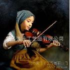 小提琴演奏油畫，室內(nèi)、客廳、會議室裝飾油畫廠家直銷HT1690