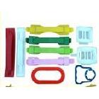 彩盒提手，紙箱扣，塑料提手，硬扣，按扣，提手扣。