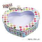 外貿(mào)心形鐵盒 批發(fā)心形喜糖盒 收納盒 包裝盒 膠片心 JPX-01-1