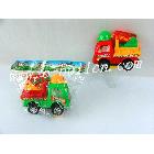 供應(yīng)拉線實(shí)色卡通消防車帶糖管 可裝糖 糖管材料：PS 裝糖玩具