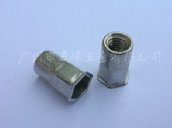 供應不銹鋼小沉頭半六角鉚螺母,小頭六角鉚螺母