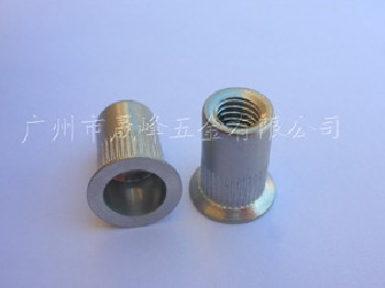 不銹鋼豎紋鉚螺母，平頭豎鉚螺母，美制鉚螺母