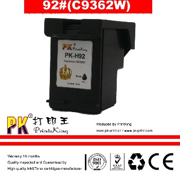 廠家大量批發(fā)惠普HP92黑色墨盒【OEM量大從優(yōu)】 再生(全新)墨盒 質(zhì)量保證